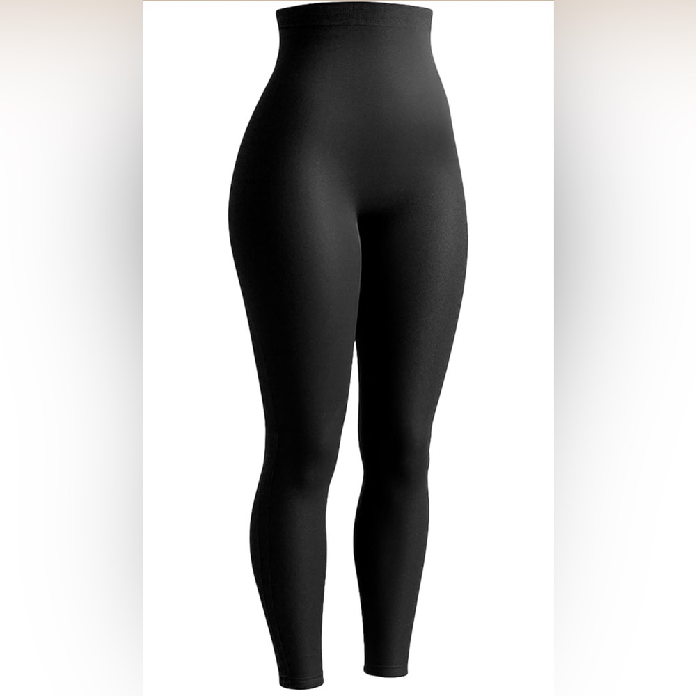High-Waist Black Seamless Compression Leggings